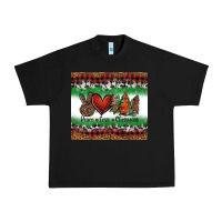 Black Peace Love Christmas Trees Urban Heavy Tee - Jasminsmagicworld