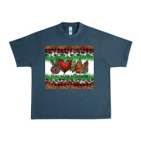 Midnight Navy Peace Love Christmas Trees Urban Heavy Tee - Jasminsmagicworld