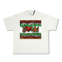 Pistachio Peace Love Christmas Trees Urban Heavy Tee - Jasminsmagicworld