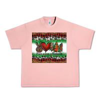 Salmon Peace Love Christmas Trees Urban Heavy Tee - Jasminsmagicworld