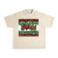Sandshell Peace Love Christmas Trees Urban Heavy Tee - Jasminsmagicworld