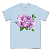 Dusty Blue life's little pleasures rose Classic Tee - LillyAllenDesigns