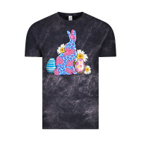 Cloud Black easter bunny wıth easter eggs Vintage Tee - AdoDesignShop