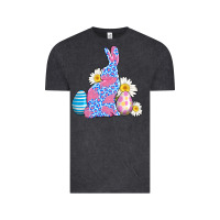 Vintage Black easter bunny wıth easter eggs Vintage Tee - AdoDesignShop