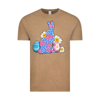Vintage Coffee easter bunny wıth easter eggs Vintage Tee - AdoDesignShop