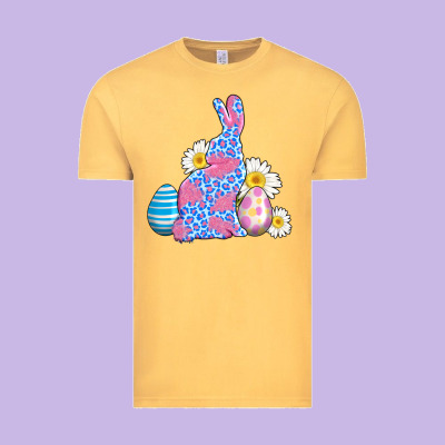 Easter Bunny Wıth Easter Eggs Vintage Tee Designed By Adodesignshop