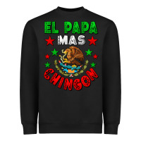 Black El Papa Mas Chingon Mexican Heavyweight Sweatshirt - LillyAllenDesigns