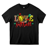 Black love softball Heavy Core Tee - Zillion Design Studio
