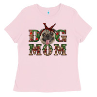 Bubblegum Pink christmas pug mom Ladies Tee - RanaPortraitStore