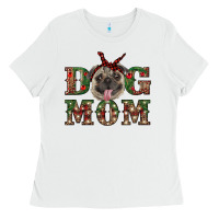 White christmas pug mom Ladies Tee - RanaPortraitStore
