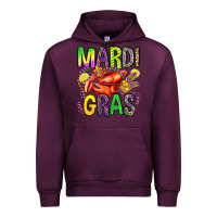 Mauve Wine mardi gras crawfish olivia Urban Hoodie - OliviaCreatesArt
