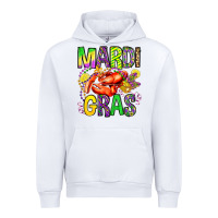 White mardi gras crawfish olivia Urban Hoodie - OliviaCreatesArt