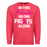 Cardinal In This Family No One Fights Alone Cancer Survivor Premium Sweatshirt - Bettercallsaul