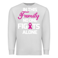 Dove Grey In This Family No One Fights Alone Cancer Survivor Premium Sweatshirt - Bettercallsaul