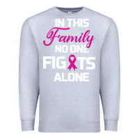 Heather Grey In This Family No One Fights Alone Cancer Survivor Premium Sweatshirt - Bettercallsaul