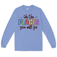 Colony Blue oh the places you will go Long Sleeve Tee - MaliasSmallBusiness