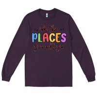 Plum oh the places you will go Long Sleeve Tee - MaliasSmallBusiness