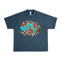 Midnight Navy race sunflower patches Urban Heavy Tee - AdoDesignShop