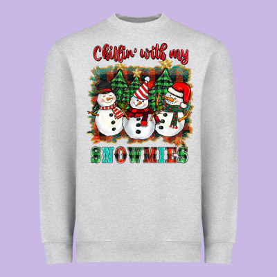 Chillin With My Snowies Heavyweight Sweatshirt Designed By Barkaloodesign