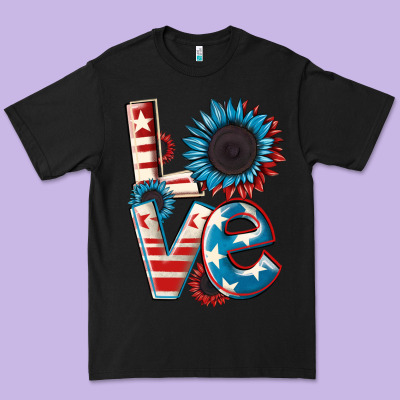 Love 4th Of July Premium Tee Designed By Cowgirlartshop