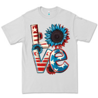 Dove Grey Love 4th of July Premium Tee - CowGirlArtShop