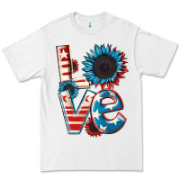 White Love 4th of July Premium Tee - CowGirlArtShop
