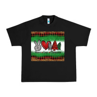 Peace Love Christmas Trees Urban Heavy Tee | Teevron