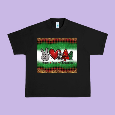 Peace Love Christmas Trees Urban Heavy Tee Designed By Jasminsmagicworld
