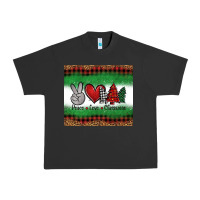 Pigment Black Peace Love Christmas Trees Urban Heavy Tee - Jasminsmagicworld