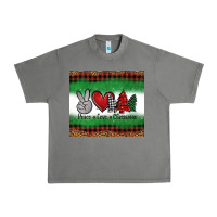 Tornado Peace Love Christmas Trees Urban Heavy Tee - Jasminsmagicworld