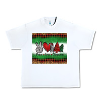 White Peace Love Christmas Trees Urban Heavy Tee - Jasminsmagicworld