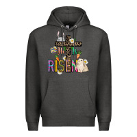 Charcoal Heather He is risen Easter Premium Hoodie - NancyCooperArtShop