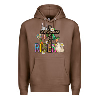 Chestnut He is risen Easter Premium Hoodie - NancyCooperArtShop