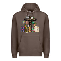 Coffee He is risen Easter Premium Hoodie - NancyCooperArtShop