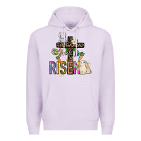 Lilac He is risen Easter Premium Hoodie - NancyCooperArtShop