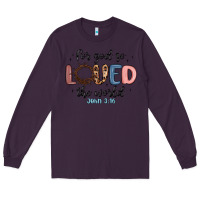 Plum for god so loved the world Long Sleeve Tee - MaliasSmallBusiness