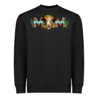 Black sunflower hereford cattle and cactus  mom Heavyweight Sweatshirt - Jasminsmagicworld