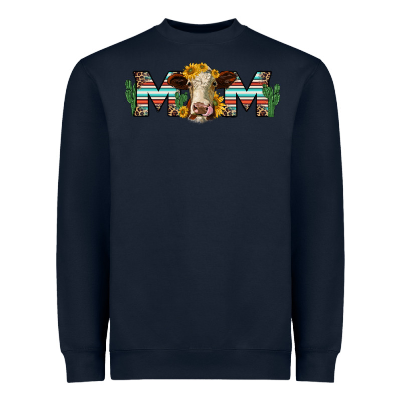 Sunflower Hereford Cattle And Cactus  Mom Heavyweight Sweatshirt by Jasminsmagicworld | Teevron