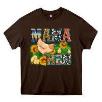 Chocolate Brown mama hen Heavy Core Tee - Zillion Design Studio