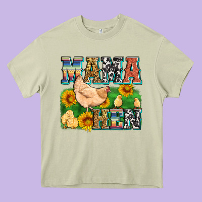 Mama Hen Heavy Core Tee Designed By Zillion Design Studio