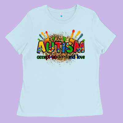 Autism Accept Understand Love Ladies Tee Designed By Zillion Design Studio