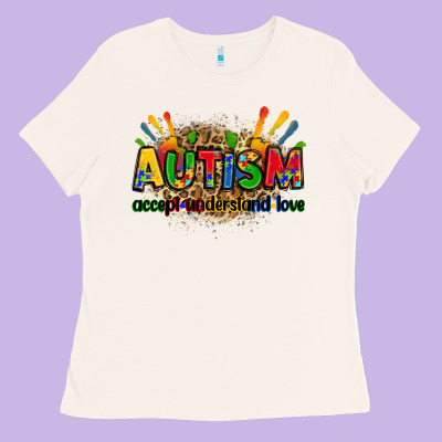Autism Accept Understand Love Ladies Tee Designed By Zillion Design Studio