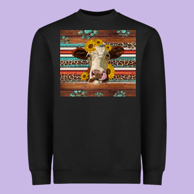 Western Sunflowers Gemstone Heifer Heavyweight Sweatshirt Designed By Jasminsmagicworld