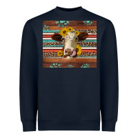 Navy western sunflowers gemstone heifer Heavyweight Sweatshirt - Jasminsmagicworld