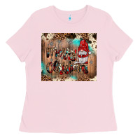 Bubblegum Pink merry christmas gnome Ladies Tee - JahusDesignShop
