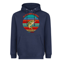 Navy If It's Not About Fishing I'm Not Interested Heavyweight Hoodie - Bettercallsaul