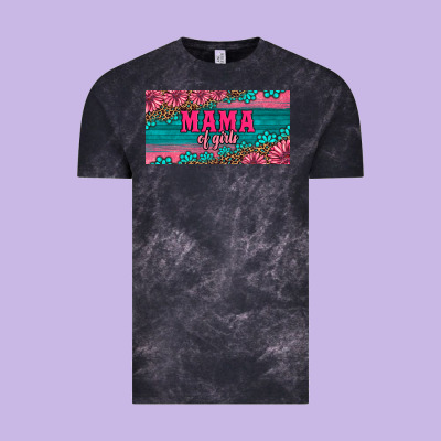 Pink Roses Mama Of Girls License Plate Vintage Tee Designed By Artiststas