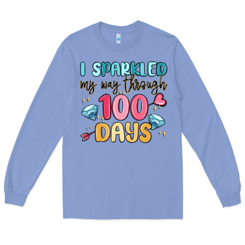 I Sparkled My Way Through 100 Days Long Sleeve Tee by MaliasSmallBusiness | Teevron