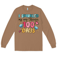 Toasted Coconut i sparkled my way through 100 days Long Sleeve Tee - MaliasSmallBusiness