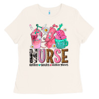 Bone nurse coffee scrubs rubber gloves Ladies Tee - texasbilliewilder
